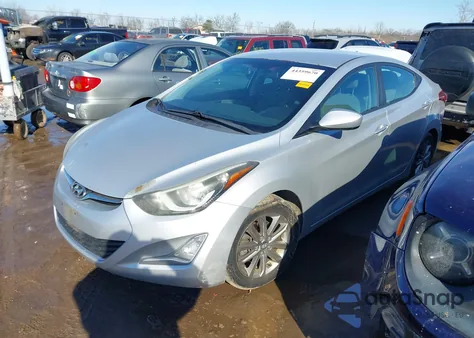 2015 Hyundai Elantra Se из США, поврежденный, VIN 5NPDH4AE5FH552620